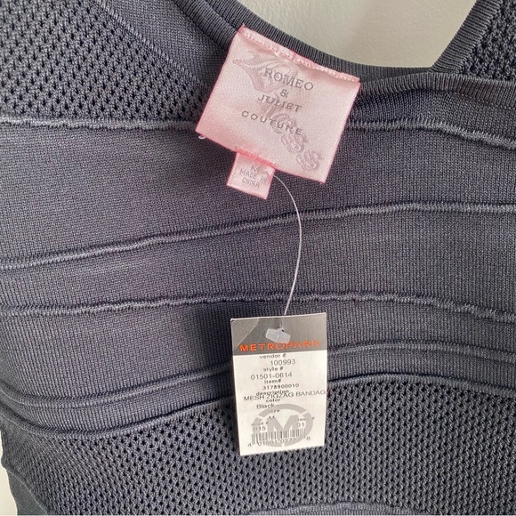 Romeo & Juliet Couture Black Bodycon Mini Dress Size Medium - Picture 6 of 6